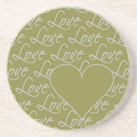 Liebe Text Untersetzer, anpassen Getränkeuntersetzer (Vorne)