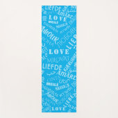 Liebe Text Yoga Mat Blue oder wählen Sie Farben Yogamatte (Vorderseite)
