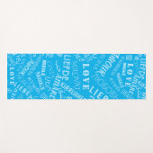 Liebe Text Yoga Mat Blue oder wählen Sie Farben Yogamatte (Vorderseite (Horizontal))
