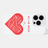Liebe Textherz Mehrsprachiges iPhone Fall Case-Mate iPhone Hülle (Rückseite (Horizontal))