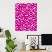 Liebe-Textposter - Benutzerdefinierte Farbe Poster (Heimbüro)