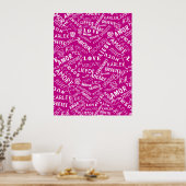Liebe-Textposter - Benutzerdefinierte Farbe Poster (Küche)