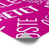 Liebe-Textposter - Benutzerdefinierte Farbe Poster (Ecke)