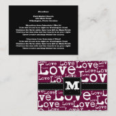 Liebe Textrichtungen Karten in Plum einfügen (Vorne/Hinten)