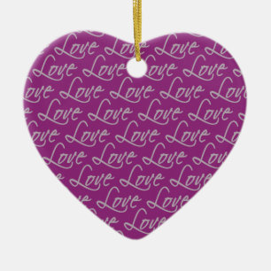 Liebe Textverzierung, anpassen Keramik Ornament