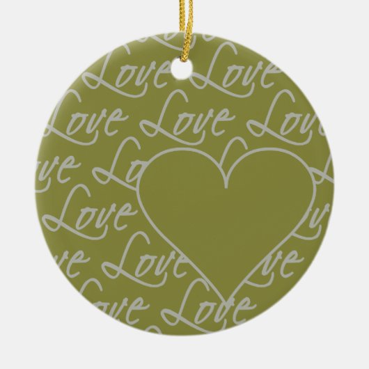 Liebe Textverzierung, anpassen Keramikornament (Vorne)