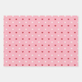 Liebe-Themed Valentine's Day Pink Heart Designs Geschenkpapier Set (Vorderseite)
