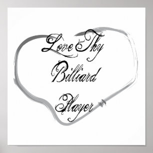 Liebe Thin Billiard Player Poster