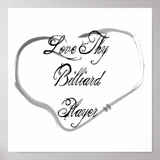 Liebe Thin Billiard Player Poster (Vorne)