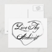 Liebe Thy Archivist Postkarte (Vorne/Hinten)