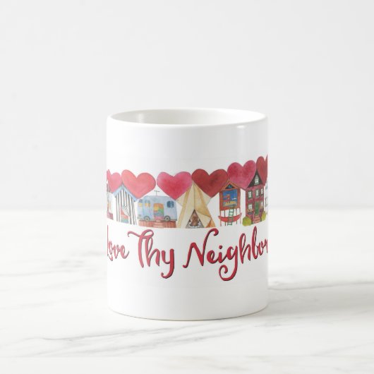 Liebe Thy Nachbar Kaffeetasse (Mittel)