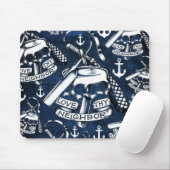 Liebe thy Nachbar-retro Tätowierungsmuster in der Mousepad (Mit Mouse)