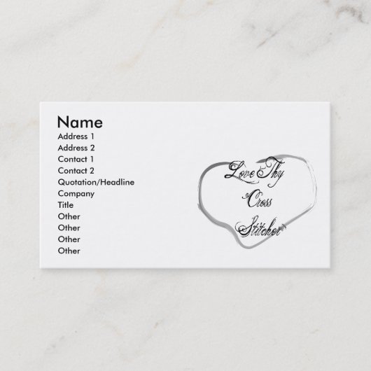 Liebe Thy Querhefter Visitenkarte (Vorderseite)
