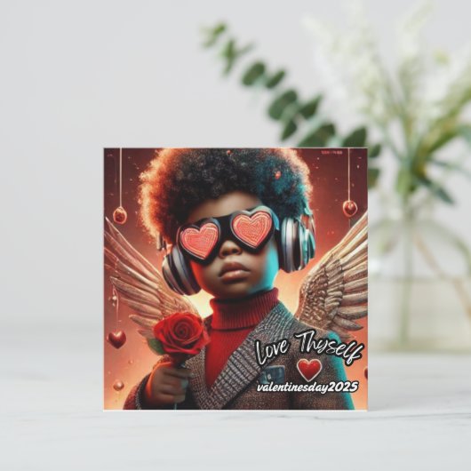 Liebe Thyself-Valentinstag 2025 Karte (Stehend Vorderseite)