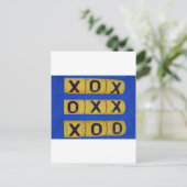 Liebe Tic-Tac-Toe Postkarte (Stehend Vorderseite)