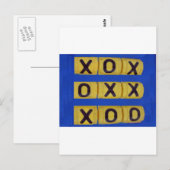 Liebe Tic-Tac-Toe Postkarte (Vorne/Hinten)
