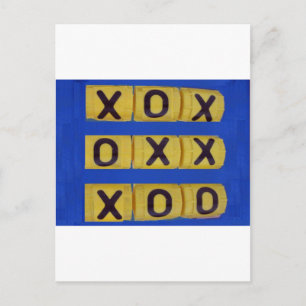 Liebe Tic-Tac-Toe Postkarte