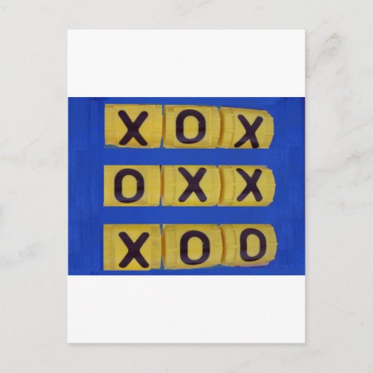 Liebe Tic-Tac-Toe Postkarte (Vorderseite)