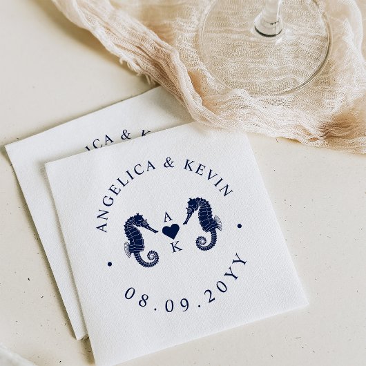 Liebe-Tide-Seepferd Serviette