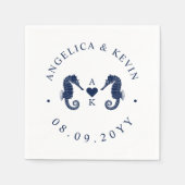 Liebe-Tide-Seepferd Serviette (Vorderseite)