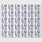 Liebe Tie Dye Geschenkpapier (Flach)