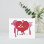 "Liebe tief" Postkarte (Stehend Vorderseite)