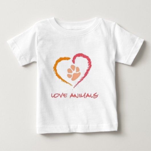 Liebe-Tiere Baby T-shirt (Vorderseite)