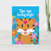 LIEBE TIGER VALENTINSTAG CARD DANKESKARTE (Vorderseite)