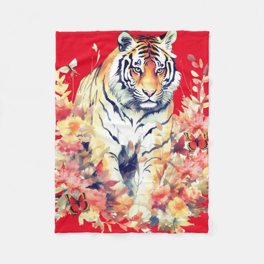 Liebe Tigers Fleecedecke (Vorderseite)