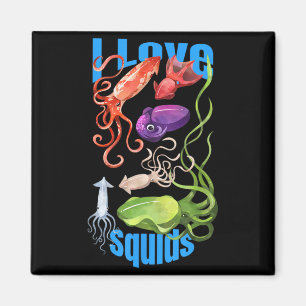 Liebe Tintenfische Oktopus Kopffüßer Ozean Sommer  Magnet