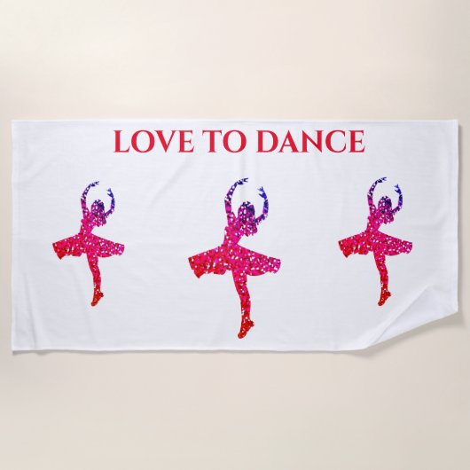 LIEBE TO DANCE Strandtuch. Strandtuch (Vorderseite)