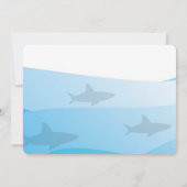 Liebe to Sea You Shark Blue Virtual Christmas Part Einladung (Rückseite)