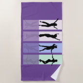 "LIEBE TO TANCE" Strandtuch. Strandtuch (Vorderseite)