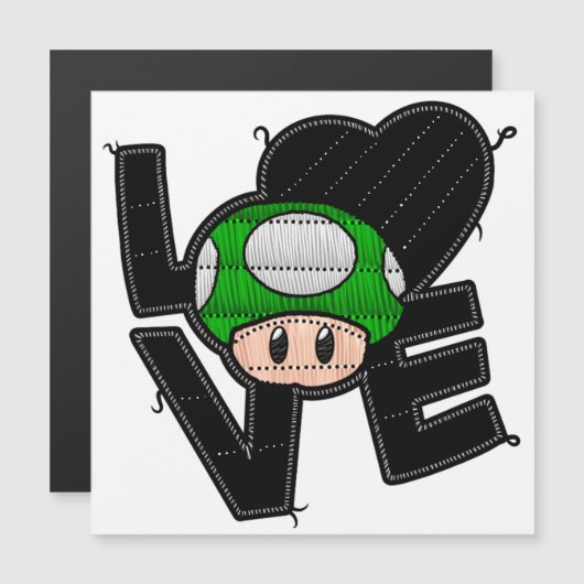 Liebe Toad - Grünes Magnet (Vorne/Hinten)