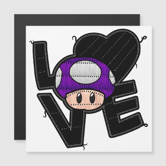 Liebe Toad - Lila Magnet (Vorne/Hinten)