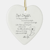 Liebe Tochter Herz Ornament (Rechts)