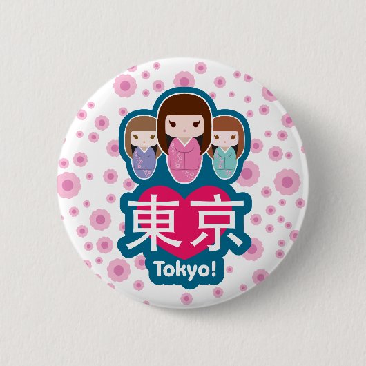 Liebe-Tokyo-Knopf Button (Vorderseite)