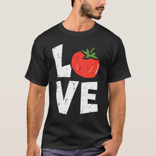 Liebe Tomatengärten Gemüsebaumgarten Männer T-Shirt (Vorderseite)
