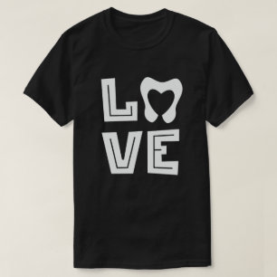 LIEBE Tooth Heart Dentistry Zahnarzt Valentinstag T-Shirt