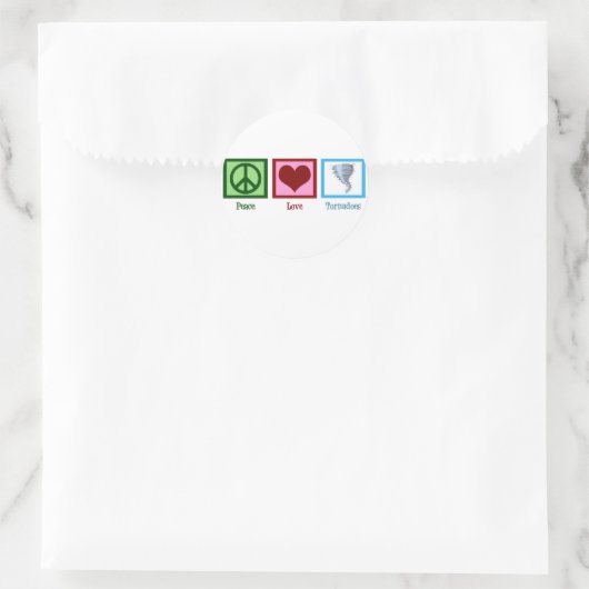 Liebe Tornadoes Runder Aufkleber (Tasche)