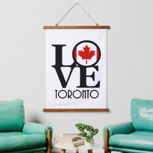 LIEBE Toronto Wandteppich Mit Holzrahmen