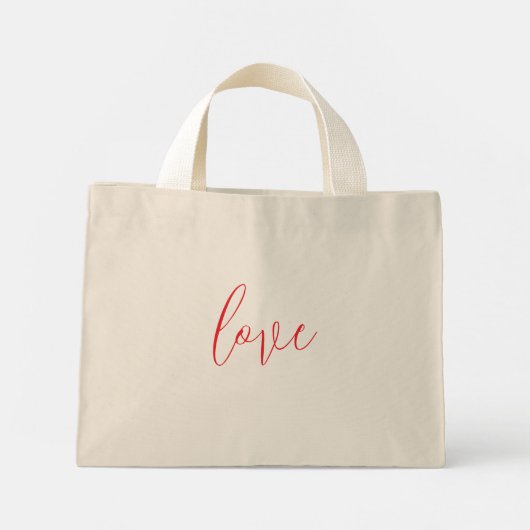 LIEBE TOTE BAG MINI STOFFBEUTEL (Rückseite)