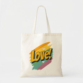 "LIEBE" Tote Bag - Rainbow Typografy Shopper Tragetasche