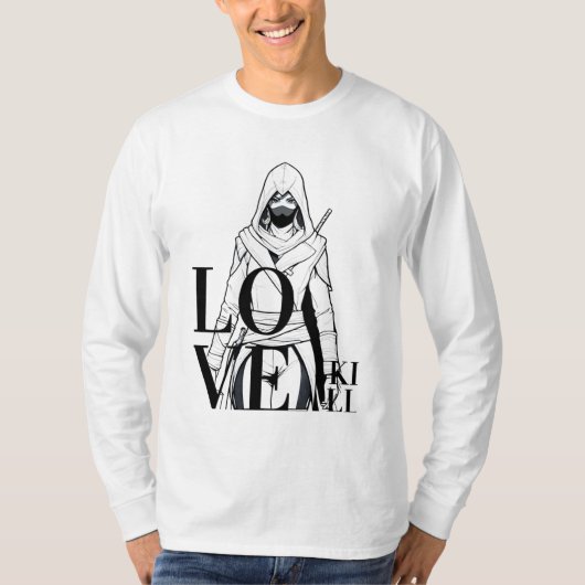 Liebe töten: Mysteriöse Assassin Art T-Shirt (Vorderseite)