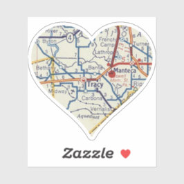 Liebe Tracy CA Vintage Karte Aufkleber