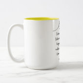 Liebe trägt alle Sache-Tasse Zweifarbige Tasse (Links)