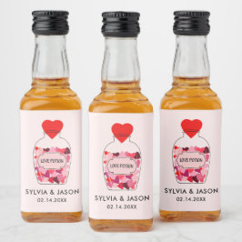 Liebe Tränke glücklich Valentinstag Personalisiert Alkoholflaschenetikett