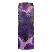 Liebe Tränke lila Musterkunst von Renee Lavoie Thermosbecher (Rückseite)