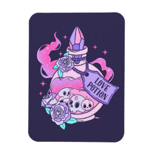 Liebe Tränke Niedlich Rosa Halloween Flasche Magnet
