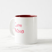 Liebe-Trankkaffee-Tasse Zweifarbige Tasse (Vorderseite Links)